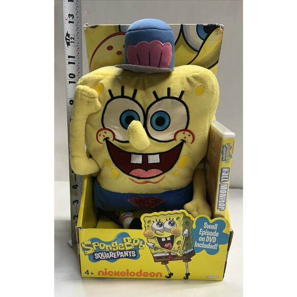 Nickelodeon Spongebob Jakks Pacific Plush & Hall Monitor Dvd RARE 2010 SAMPLE